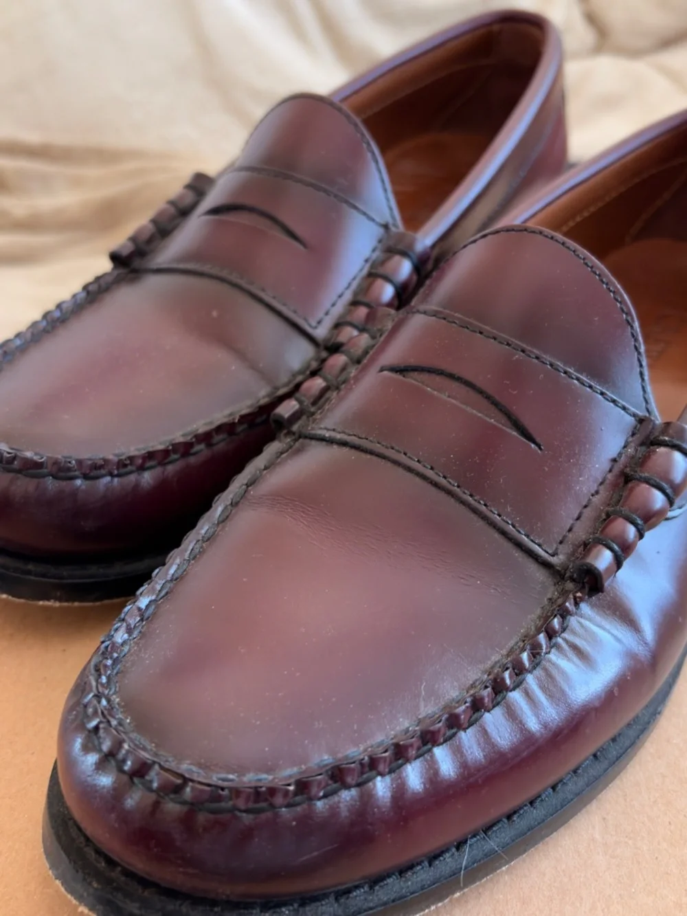J Crew Men’s Dress Penny Loafer Wine Size 8.5 EU 41.5